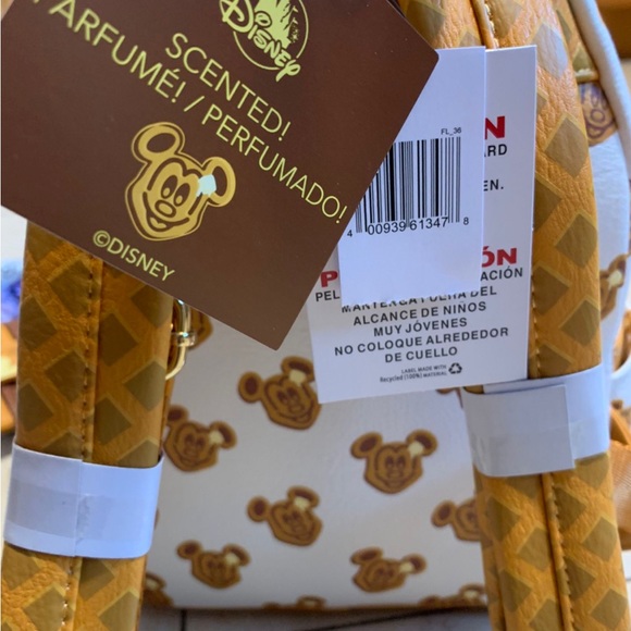 LOUNGEFLY Disney Mickey Mouse Waffle Mini Backpack - Picture 2 of 5